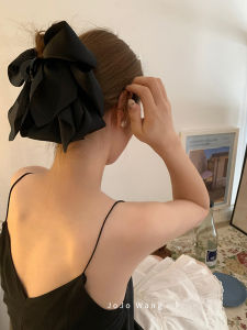 Kẹp Tóc Thắt Nút Bướm Đơn Giản Màu Đen Kẹp Tóc Thắt Nút Nổi Bật Phụ Kiện Tóc Thời Trang Mới Về Jojo Wang Kẹp Tóc Thắt Nút