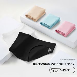 Aimo | Seamless Ice Silk Pure Cotton Antibacterial Medium & Large Waist Womens Briefs