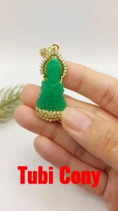 Mặt Dây Chuyền Phật Bà Quan Âm Xanh Thạch M288 - 176 - DX- Tubi Cony