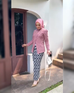 Setelan Kebaya Janggan Kretek Fukuro Jacquard/Set Kebaya Rok Wiron Batik/Set Kebaya Modern Kondangan