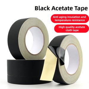 Black Acetic Acid Cloth Tape Data Cable LCD Screen Cable Fixing Tape Hand Tearable Electrical Insulation Tape