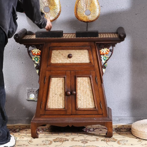 ไม้เนื้อแข็งแกะสลักห้องโถงตู้เก็บของติดผนังตู้เก็บของจิปาถะ ตู้เก็บของสไตล์ไทยโบราณ ตู้เก็บของข้างอาหาร ตู้เก็บของสองประตู