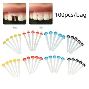 100pcs/bag Dental Quartz Fiber Post with Straight Screw Dental Fiber Resin Post for Root Canal Restoration Endodontic Tool