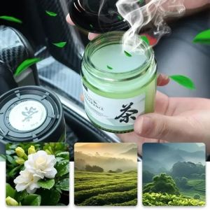 【Pphha】100g Car Solid Aromatherapy Balm Long Lasting Fragrance Dashboard Cup Groove Tea Aroma Ornament Car Interior Deodorant Air Freshener