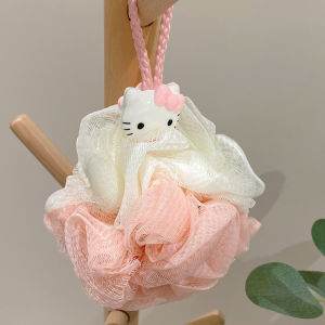 Soft Cartoon 3D Bathing Bubble Ball Dual Color Cotton Rope Foaming Net Bath Scrubbing Gentle Bath Flower Personal Hygiene Tool