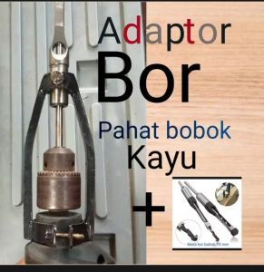 Dudukan Bor bobok kayu Adaptor bor tangan pelubang kayu