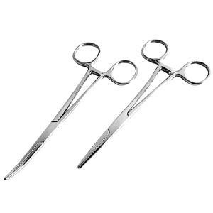 Hemostatic forceps tweezers Stainless steel Curved/Straight Epilation tools Pet Hair clamp Fishing locking pliers