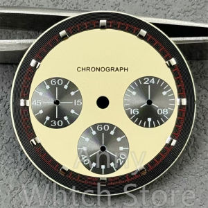 30mm quartz multi-functional dial 6-hand panda eye sterile dial compatible with VK63 movement watch modification accessories