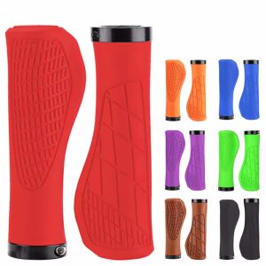 1Pair MTB Bicycle Grips Shockproof Bike Handlebar Cover Anti-Slip Lockable Grips Ergonomic Cycling Rubber Ball Handle Grips