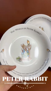 [Hàng Hiệu U.K New 100%]- Peter Rabbit - 01 Chiếc Đĩa Soup Lòng Sâu Thỏ Nổi Tiếng 21cm