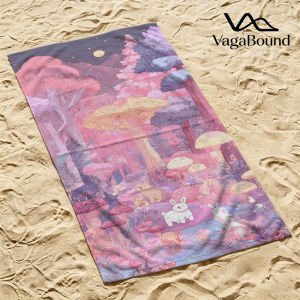 BILIBILI | Pink Mushroom Forest Quick Drying Beach Towels Ultra Lightweight Fast-drying Super Absorbent It is a must-have item for summer