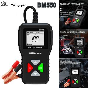 Máy Kiểm Tra Ắc Quy Ô Tô BM580/BM550 24V 6V 12V Kiểm Tra Sạc Khởi Động Phân Tích Mạch CCA Bộ Dụng Cụ Chẩn Đoán Xe Máy Phụ Kiện Ô Tô
