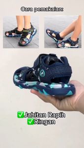 Sandal Gunung Anak Perempuan Laki-laki Model Tempel Breathable / Sandal Hiking Anak Empuk Anti Slip