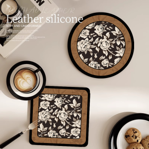 French Vintage Style Dining Table Mat Small Water Absorbent Tea Cup Mat Luxury Sensation Heat Resistant Pad Retro Coffee Mat