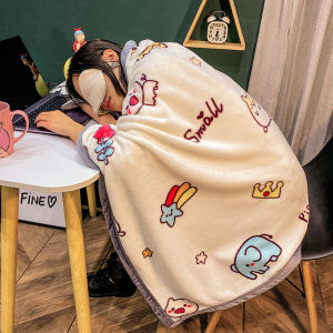 Summer Office Nap Shoulder Wrap Milk Coral Velvet Blanket Sofa Bedding Flannel Small Quilt Cozy Warm Polyester Fiber Blank