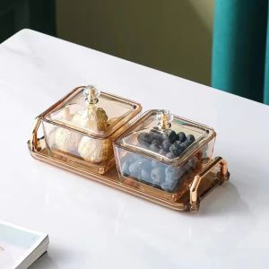 Multifunctional Food Plate with Compartments and Lid
