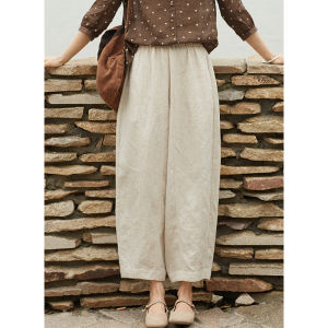 Slimming Flax Casual Trousers
