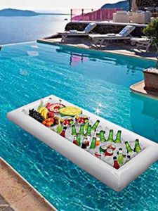 Inflatable Cup Mat Ice Bar Rectangular Salad Fruit Floating Breakfast Cup Seat Inflatable Props Ice Bucket Ice Tray
