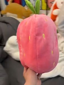25cm 2 In1 Strawberry Soft Stuffed Animal Plush Toys Nap Pillow Stuffed Toy Easter Bunny Plush