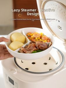 SIYUE | Egg Custard Steamer Bowl with Lid Microwave Rice Cooker Safe Food-Grade Ceramic