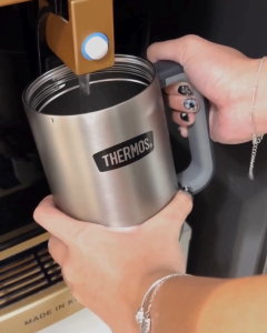 Thermos® TS180S Stainless Steel Cup Holder Insulated Tumbler Mug 1.2L with Straw (40oz)