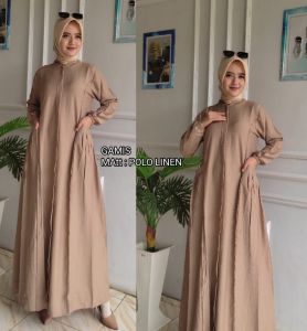 GAMIS POLO LINEN / GAMIS SYARI / GAMIS MUSLIMAH / GAMIS POLO LINEN POLOS /