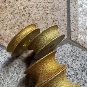 1pc Dry Vacuum Brazed Diamond Round Polishing Wheel 20mm Bore Dia Ceramic Edging Wheel For Tile Quartz Marble Granite Stone
