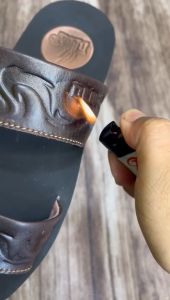 Sandal pria kulit premium sendal cowok warna coklat
