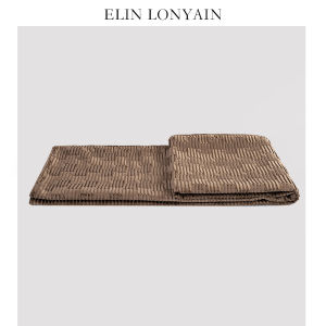 ELIN LONYAIN | Brown Mocha Series Suede Throw Blanket