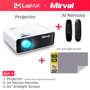 【2024 NEW】Mirval K8 Mini LED Projector WiFi Wireless Mirroring for Phone Miracast 1080P LCD  Video Movie Party Mini Proyector Portable Home Theater