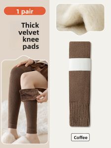 JIAZINI | Womens Winter Thickened Woolen Knee-high Socks Warm Leg Protection Sports Style Pure Cotton Polyester Nylon Spandex Blend