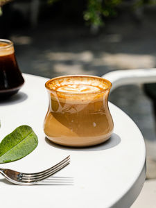 High Borosilicate Glass Coffee Cup Durable Hand-Poured Italian Tasting Snifter Combo Dunny Cup Small Nordic Style Glass Mug