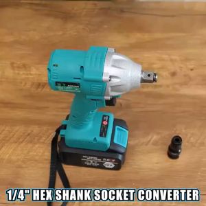 Ktools 1/2\" to 1/4\" Hex Shank Chuck Impact Wrench Socket Adapter Power Tool Converter for Air and Electric Wrenches