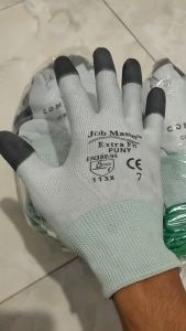 Sarung tangan kerja safety isi 1 lusin Kaos tangan karet jari