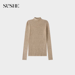 Autumn Winter Womens Slim Fit Pure Wool Knitwear Inner Top