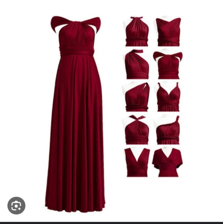 Burgundy Red Infinity Dress with Attached Floorlength Tube Kids/Junior/Adult