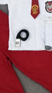 Setelan Seragam Sekolah Merah Putih Anak Laki-Laki SD Kelas 1-6 Topi Merah