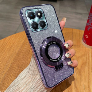 Honor X6A Phone Case Luxury Ultra-Thin Womens Model Creative Magnetic Absorption Stand Full Cover Cute Personality Protection