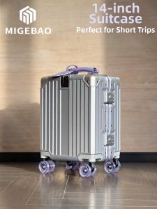 MIGEBAO | Small Lightweight 14inch Carry-On Suitcase for Women