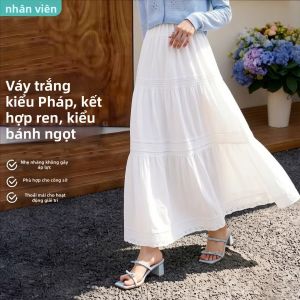 INMAN | Váy tầng trắng phong cách Pháp Lyocell