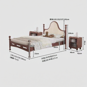 XILIMEI | Vintage French Princess Children Bed 1.5m