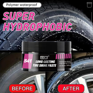 100g/200g Tire Shine Paste Restore New Black Long-lasting Protection Auto Rubber Parts Shiny Paste Tire Brightener Protector S41