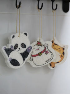 Kitchen Magic Sponge Block Compressed Wood Pulp Cotton Dishwashing Scrubber Durable Oil Adding Pot Wiping Water Absorbing