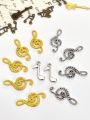 Xiaoyao Home Alloy Musical Note Guitar Hanging Ornaments Hair Accessories DIY Materials Accessories Baji Tuo Necklace Earring Bracelet Pendant. 