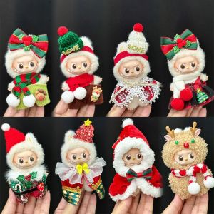 For Mini Labubu 4.0 Christmas Clothing Toys Pin For Love Clothes Elk Cloak Cute Mini Christmas Skirt Cloak Accessories