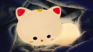 2025 Đèn ngủ Đèn Ngủ Dễ thương Con Mèo Đèn ngủ Đám mây Silicone 7 màu Đèn ngủ cho trẻ em Đèn ngủ trẻ em Ánh sáng Chính H