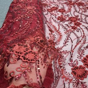 (HARGA PERSETENGAH METER) bahan bakal kebaya tulle payett khorea terbaru/tille full payet mewah