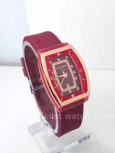 New Hush Puppieshh Jam Tangan Wanita Desain Oval Mesin Analog Tanggal Aktif 100% Real