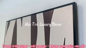 [SIZE LỚN] Tranh nghệ thuật Wabi Sabi in vải canvas lỳ không bóng gương đã gồm khung cao cấp và phụ kiện treo