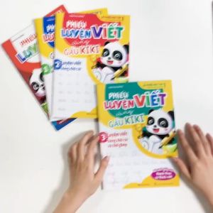 Sách Phiếu Luyện Viết Cùng Gấu Kiki 3 - Luyện Viết Bảng Chữ Cái Và Chữ Ghép - Megabook
